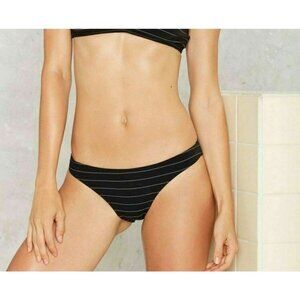 Nasty Gal Line is Yours Striped Bikini Bottom M